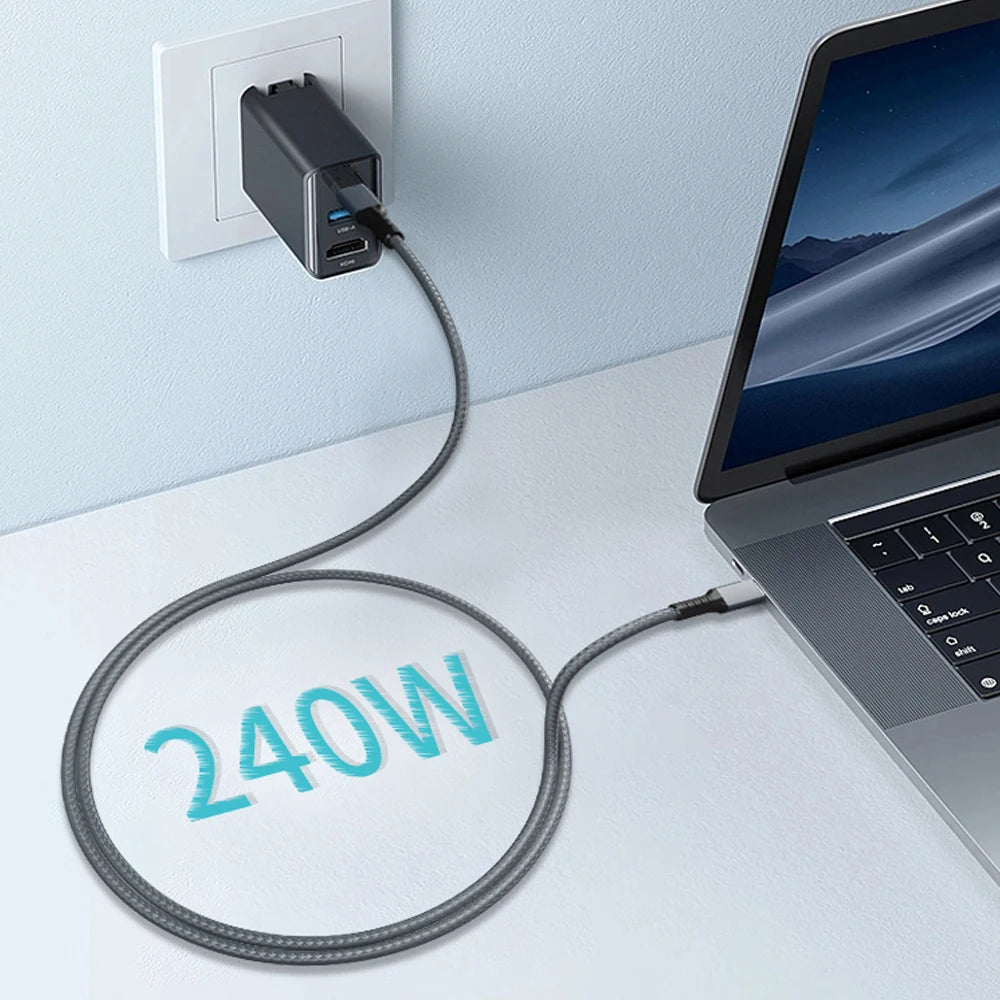 High-Speed USB4 240W Type-C Charging & Data Cable (40Gbps, 8K Display)