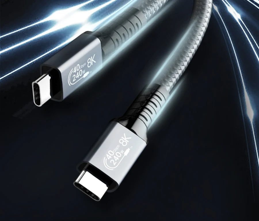 High-Speed USB4 240W Type-C Charging & Data Cable (40Gbps, 8K Display)